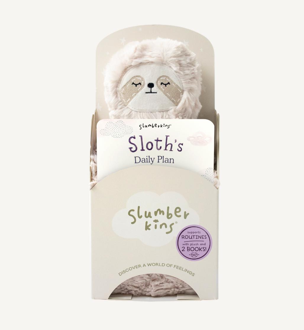 Slumberkins Sloth's Routines Plush Snuggler Set - with 2 books!