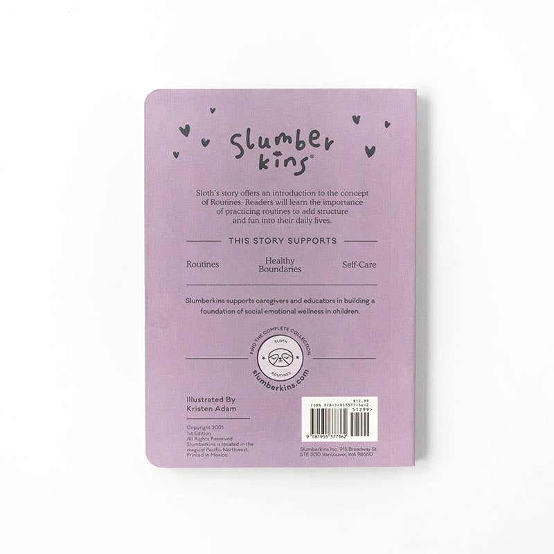Slumberkins Sloth's Routines Plush Snuggler Set - with 2 books!