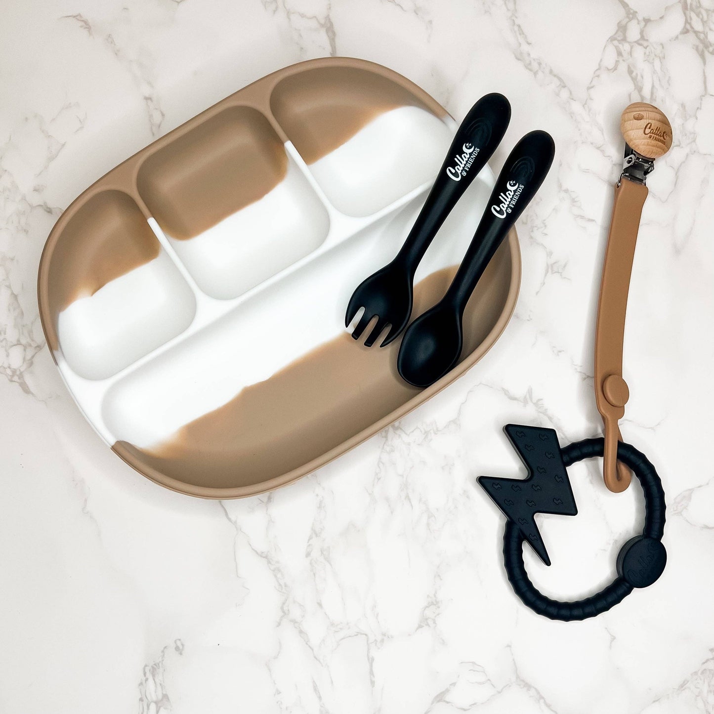 BOLT Silicone Sensory Teether: Cloud Gray