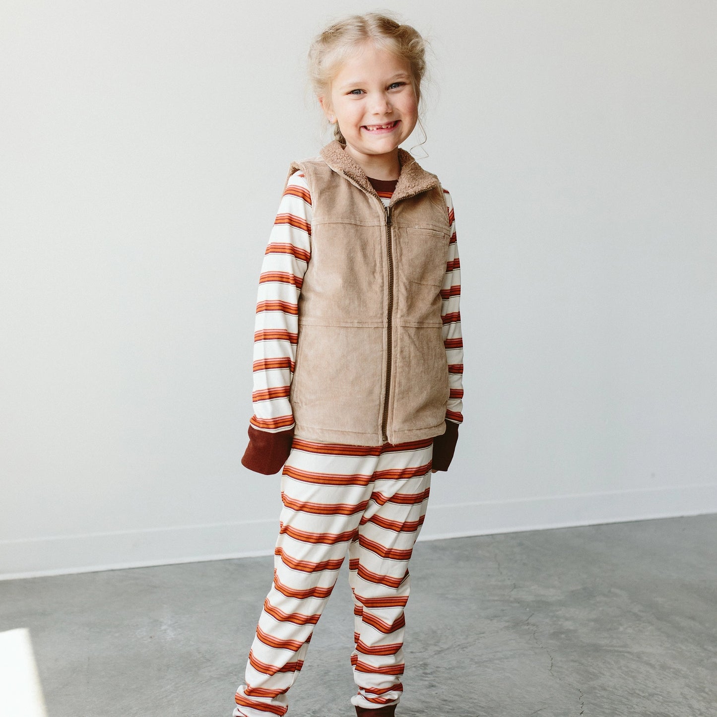 Kids Sherpa/Corduroy Reversible Vest