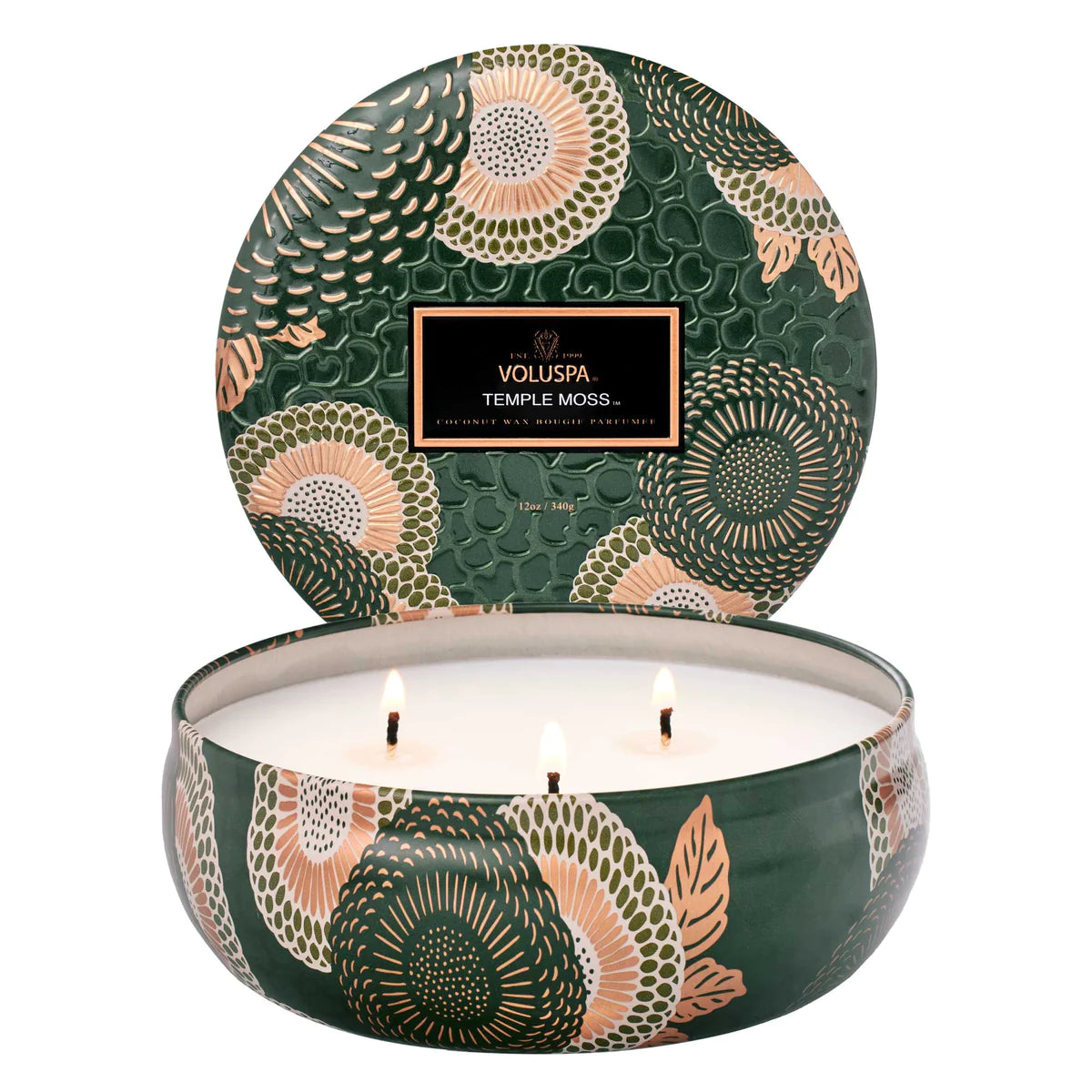 Voluspa Temple Moss 3 Wick Candle Tin