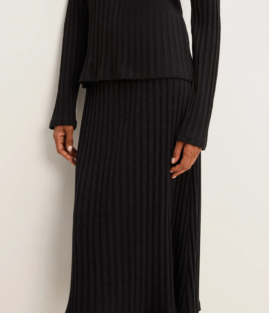 Michael Stars Shania Midi Skirt- Black
