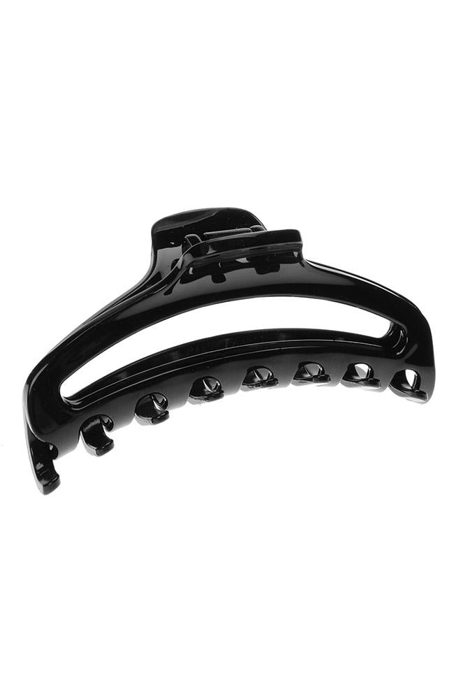 Large Narrow Cutout Curve Claw Clip- Black