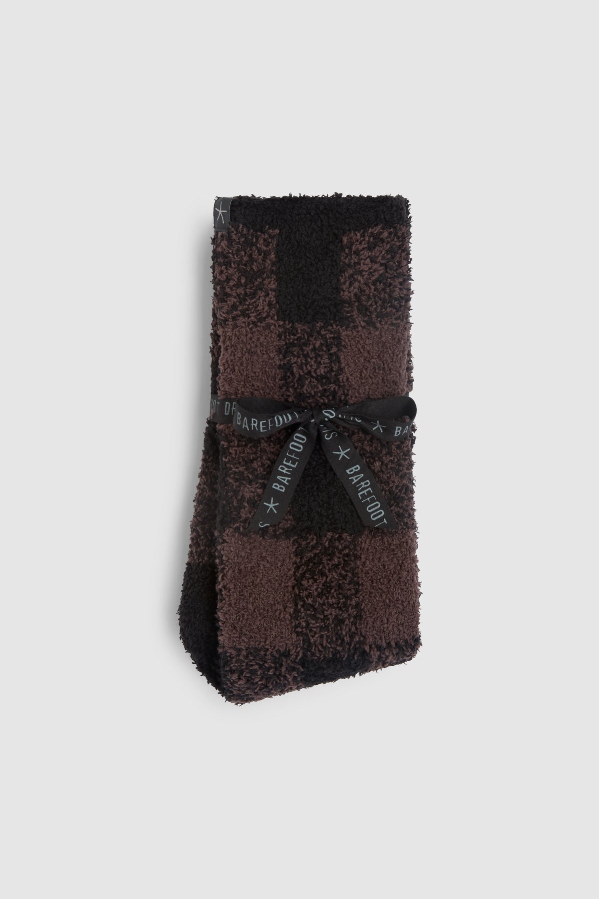 Barefoot Dreams Buffalo Plaid Socks- Umber