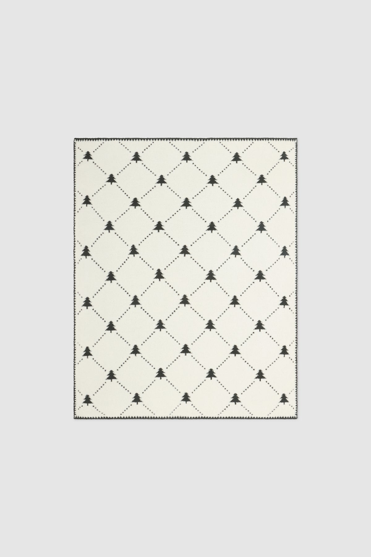 Barefoot Dreams Tree Blanket- Cream/ Rainforest