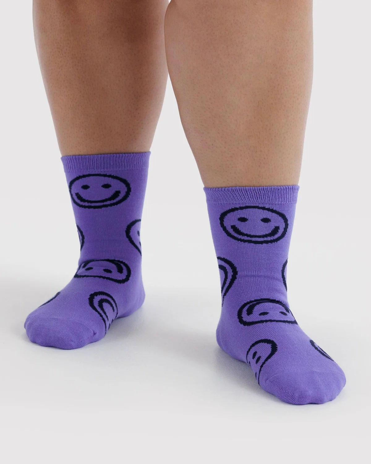 BAGGU Crew Socks- Lavender Happy
