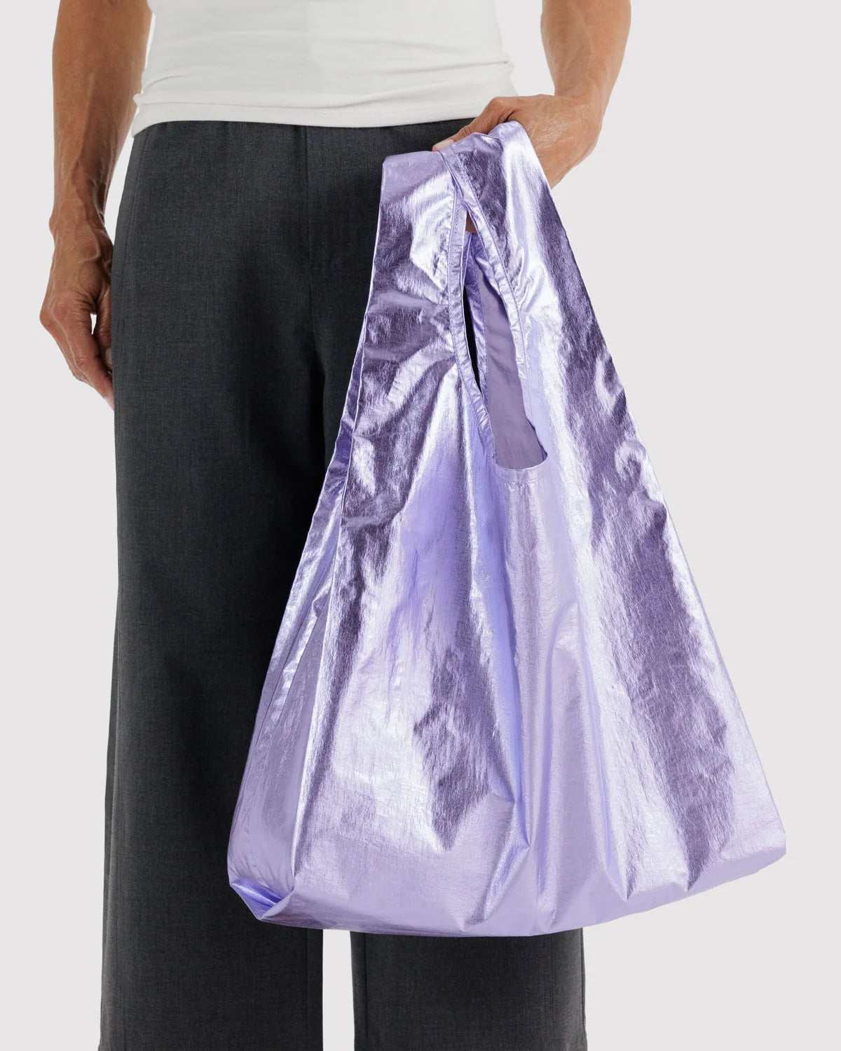 BAGGU Standard Baggu Bag- Lavender Metallic