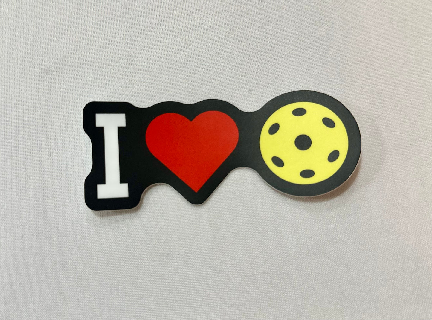 I Heart Pickleball Sticker