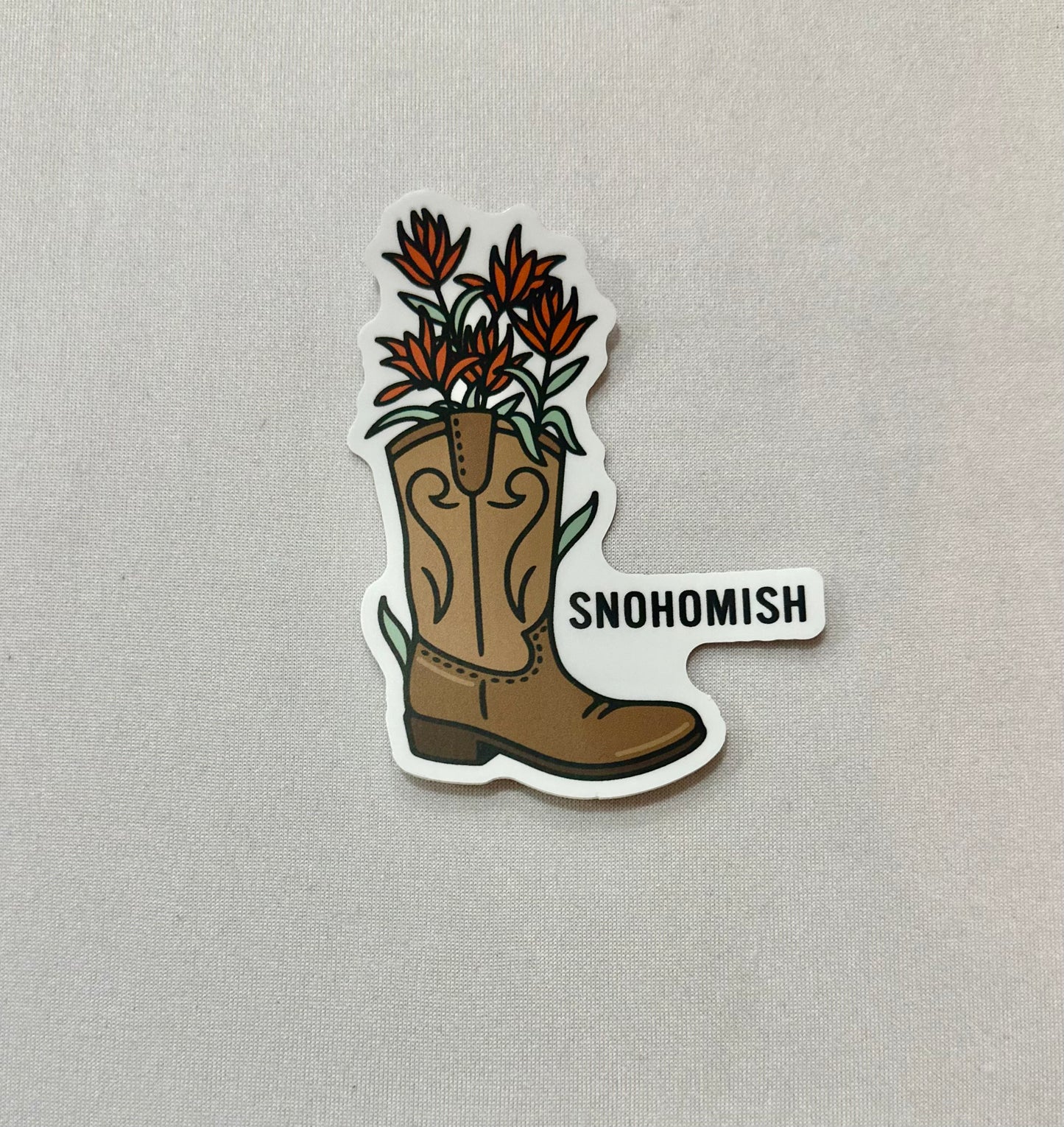 Snohomish Cowboy Boot Sticker