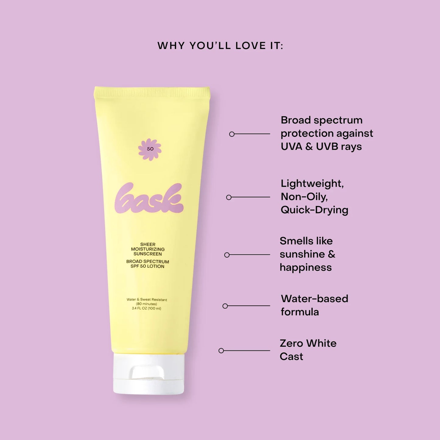 Bask Sunscreen SPF 50 Lotion
