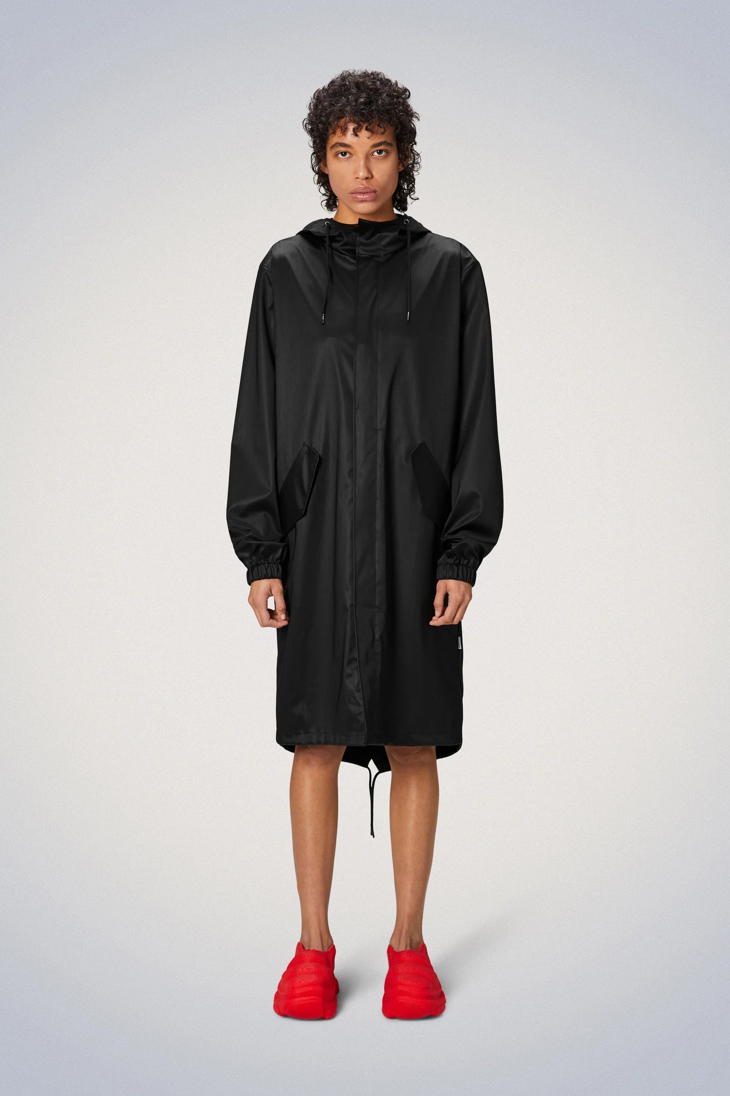 Rains Fishtale Parka- Black Grain
