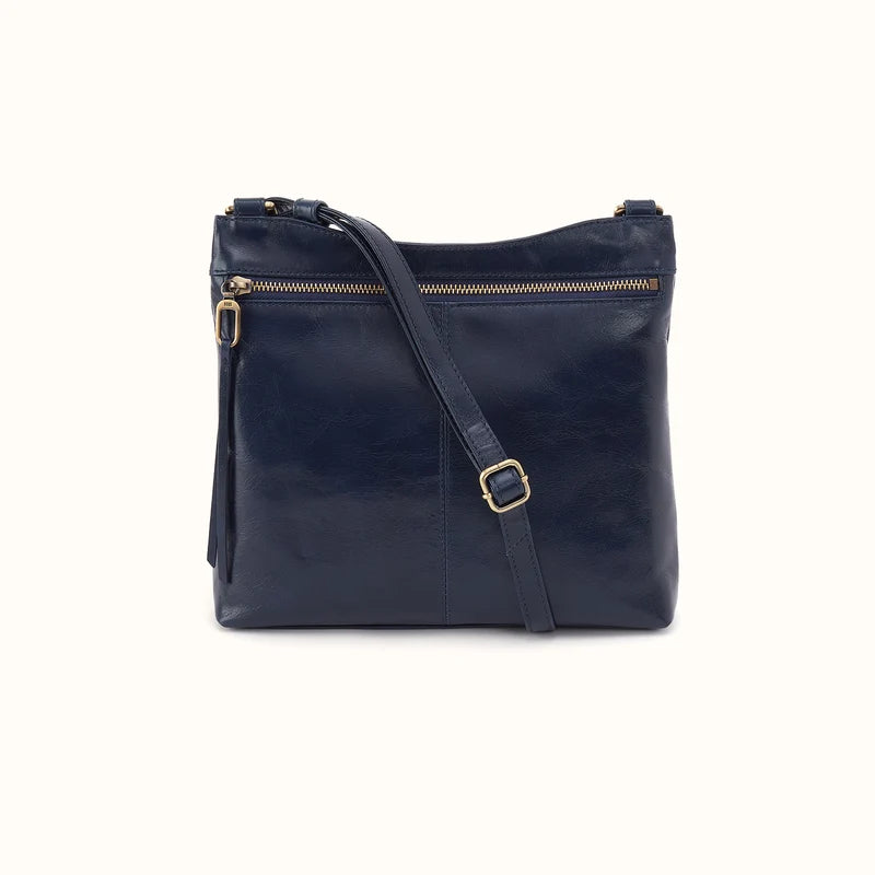 Hobo Cambel Crossbody in Polished Leather - Ink Navy