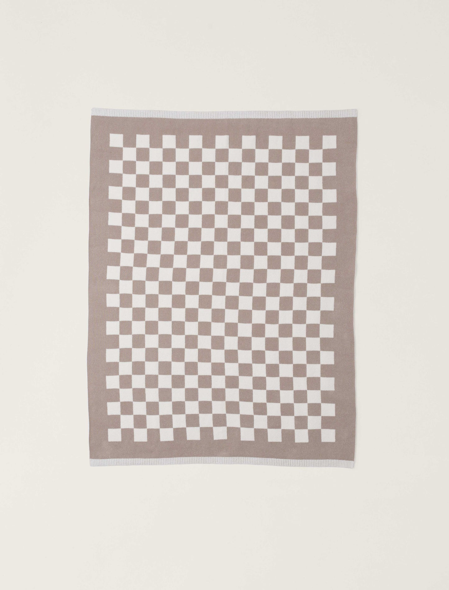 CozyChic® Cotton Checkered Throw- Fauna Cream