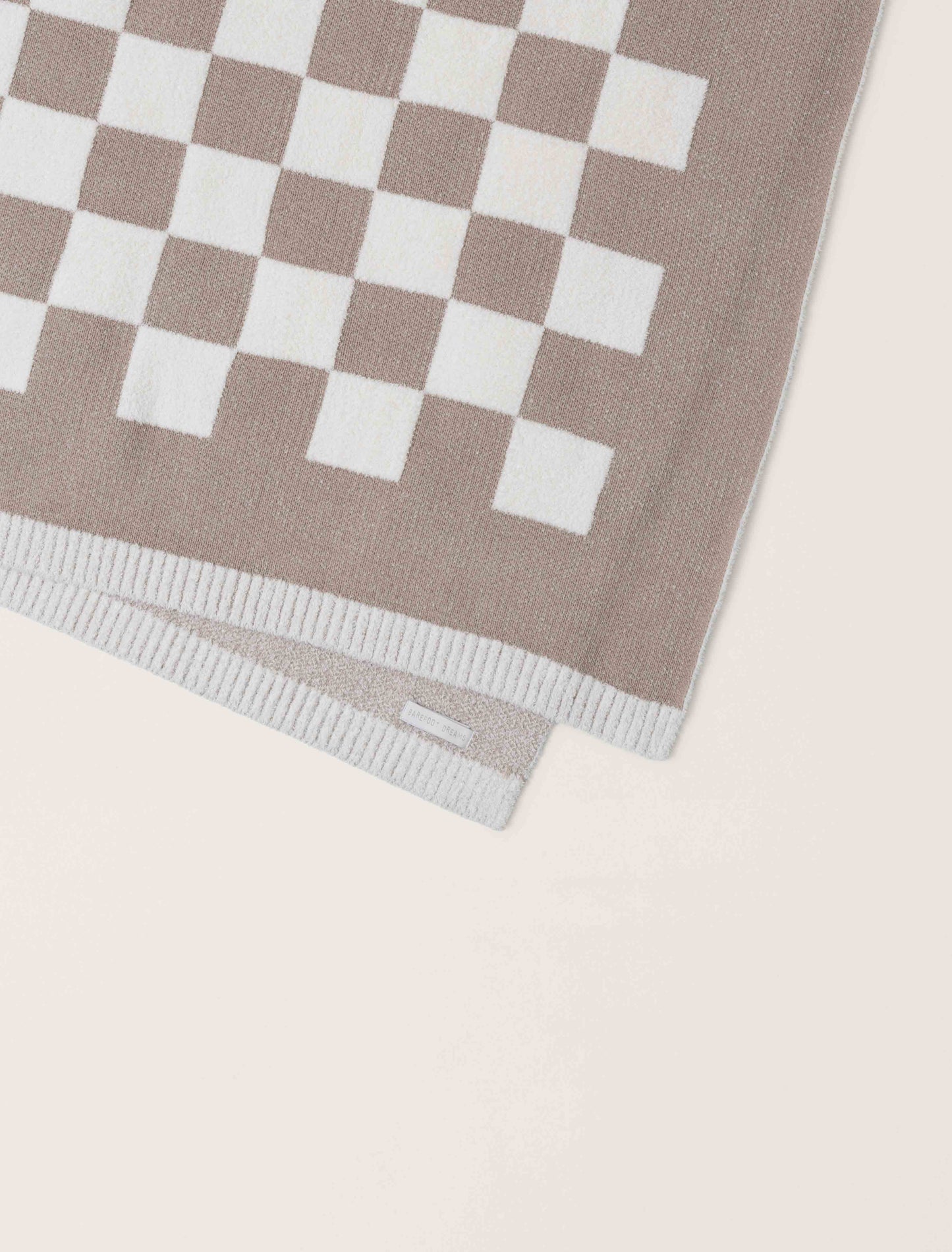 CozyChic® Cotton Checkered Throw- Fauna Cream