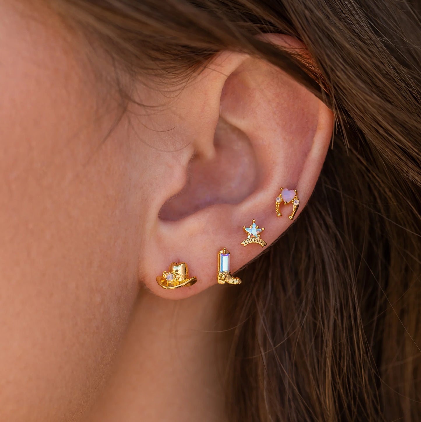 Girls Crew Cowgirl Stud Set