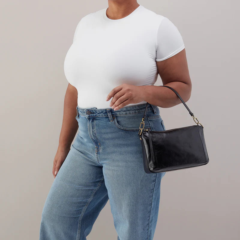 HOBO Darcy Carry-All Crossbody- Polished Black