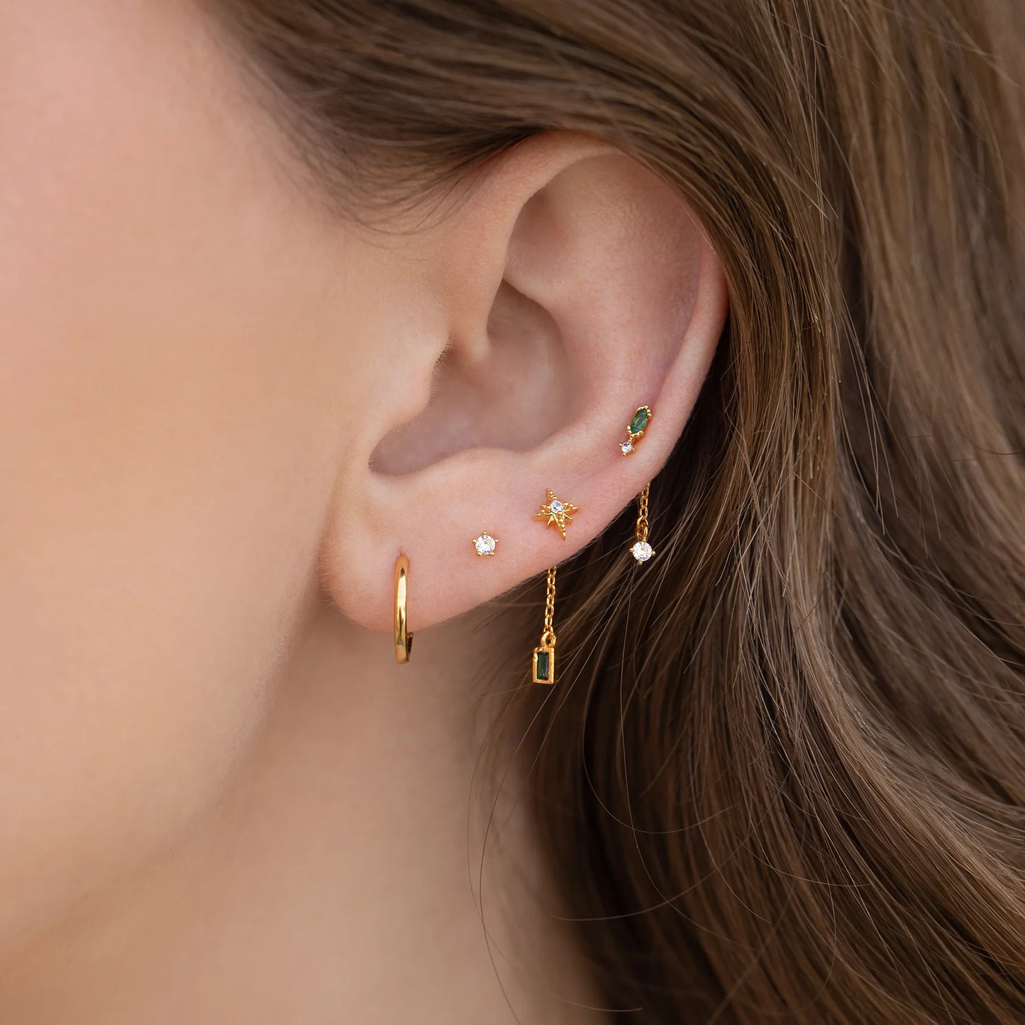 Girls Crew Emerald Dreamscape Interchangeable Earring Set
