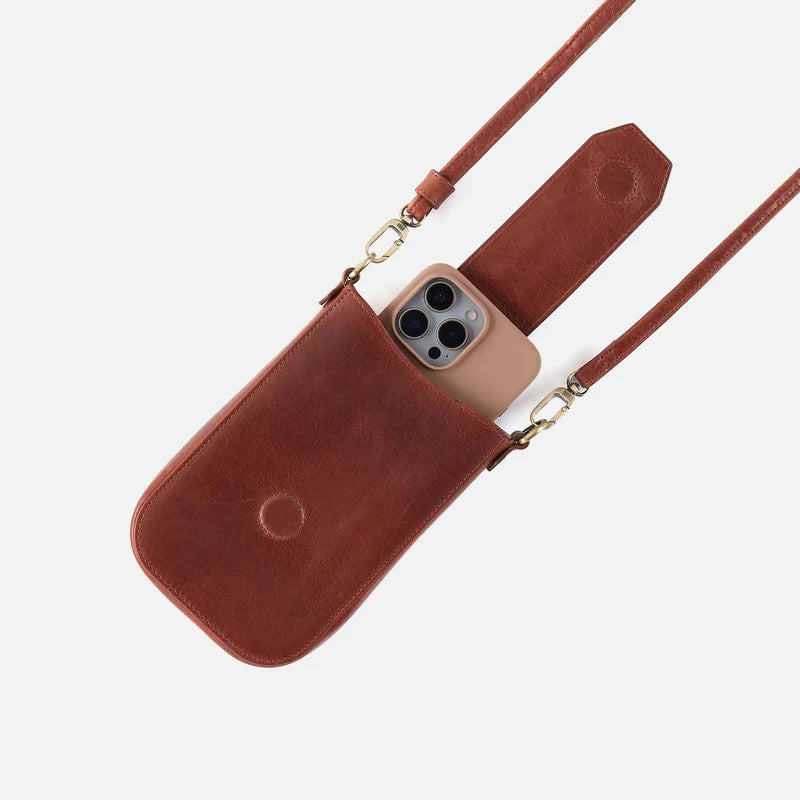 HOBO Expedition Phone Crossbody in Patina Leather- Peace Ridge