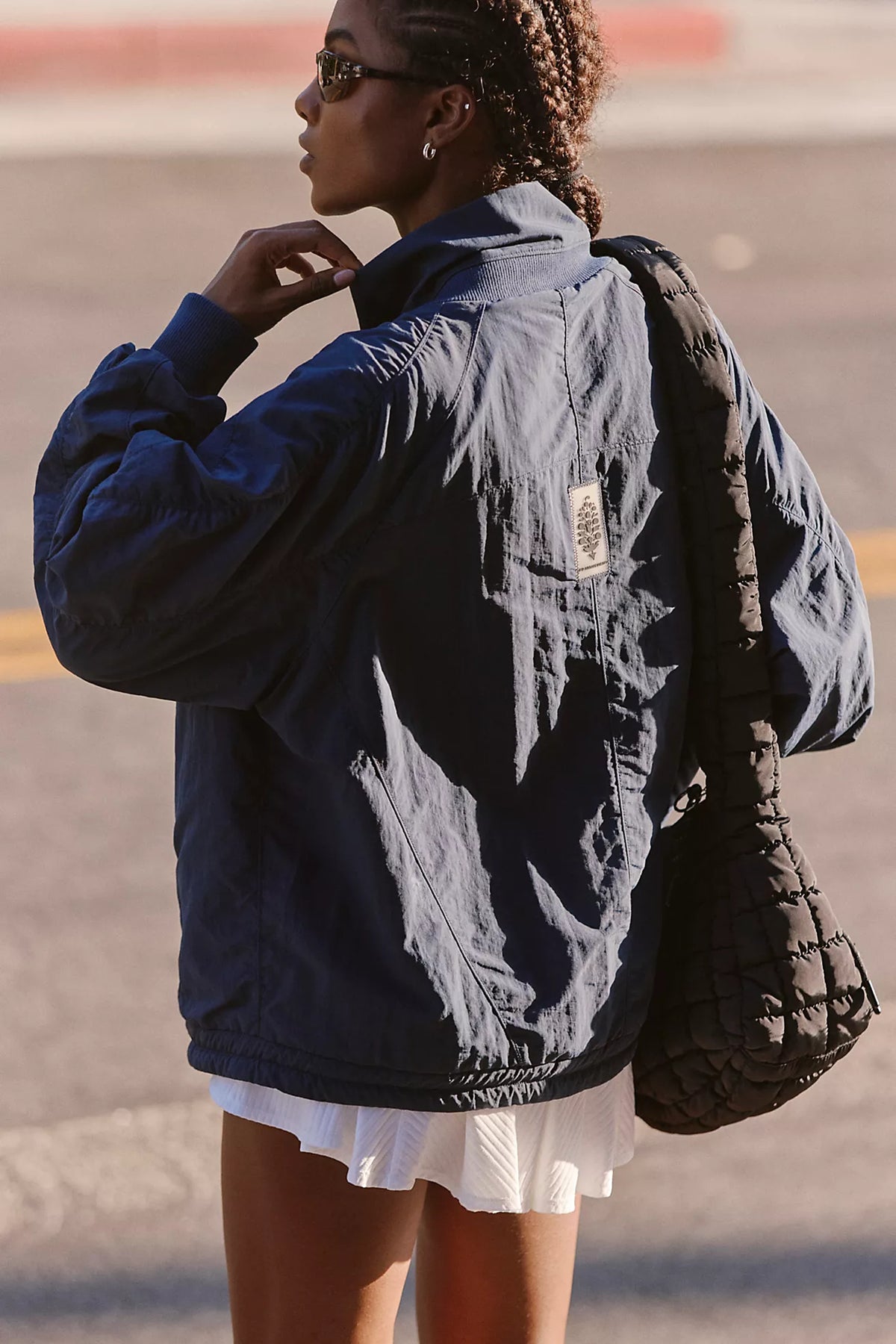 Free People Field Tripper Jacket- Midnight Navy Combo