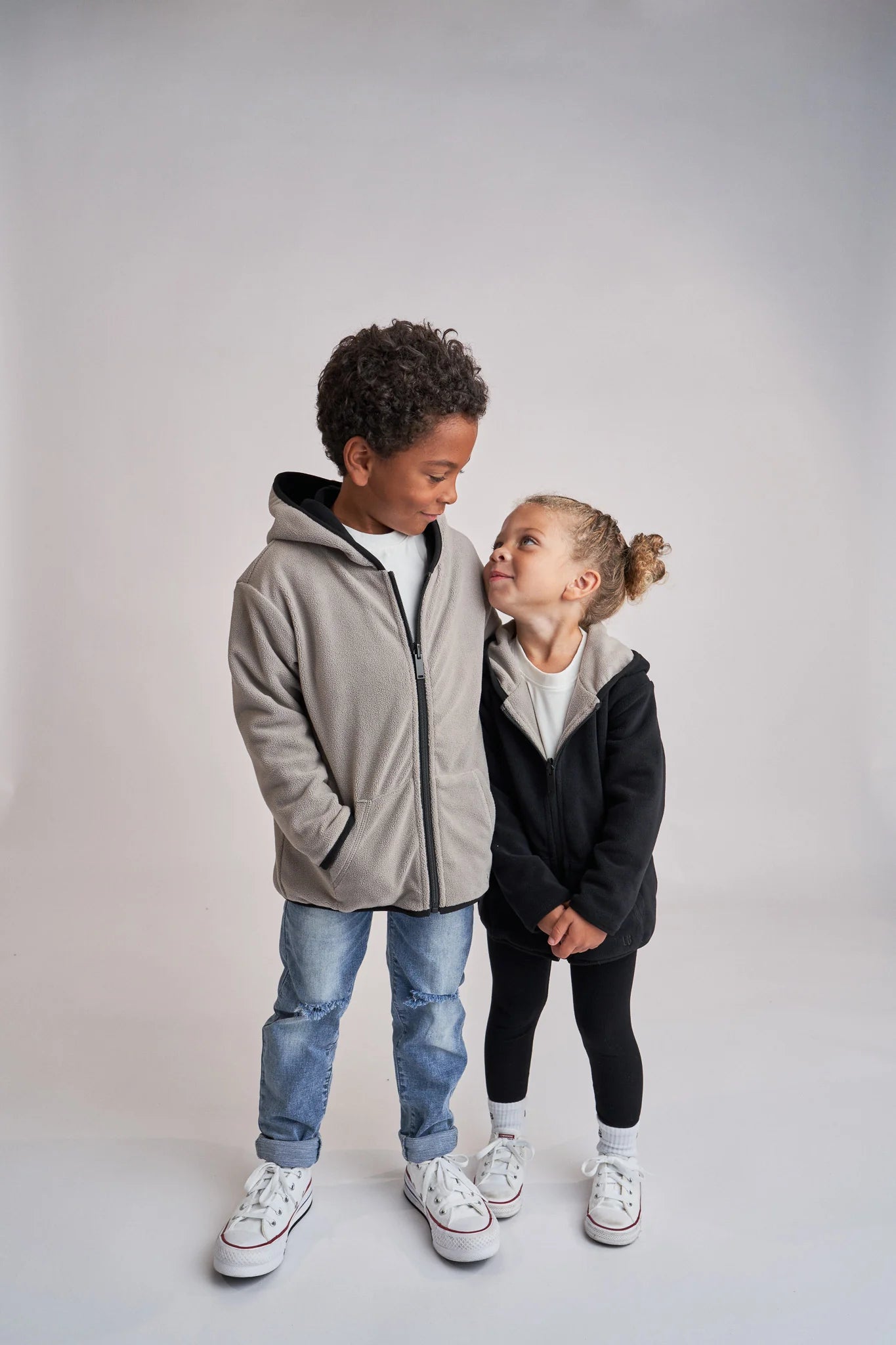 Little Bipsy Reversible Black Fleece Hoodie