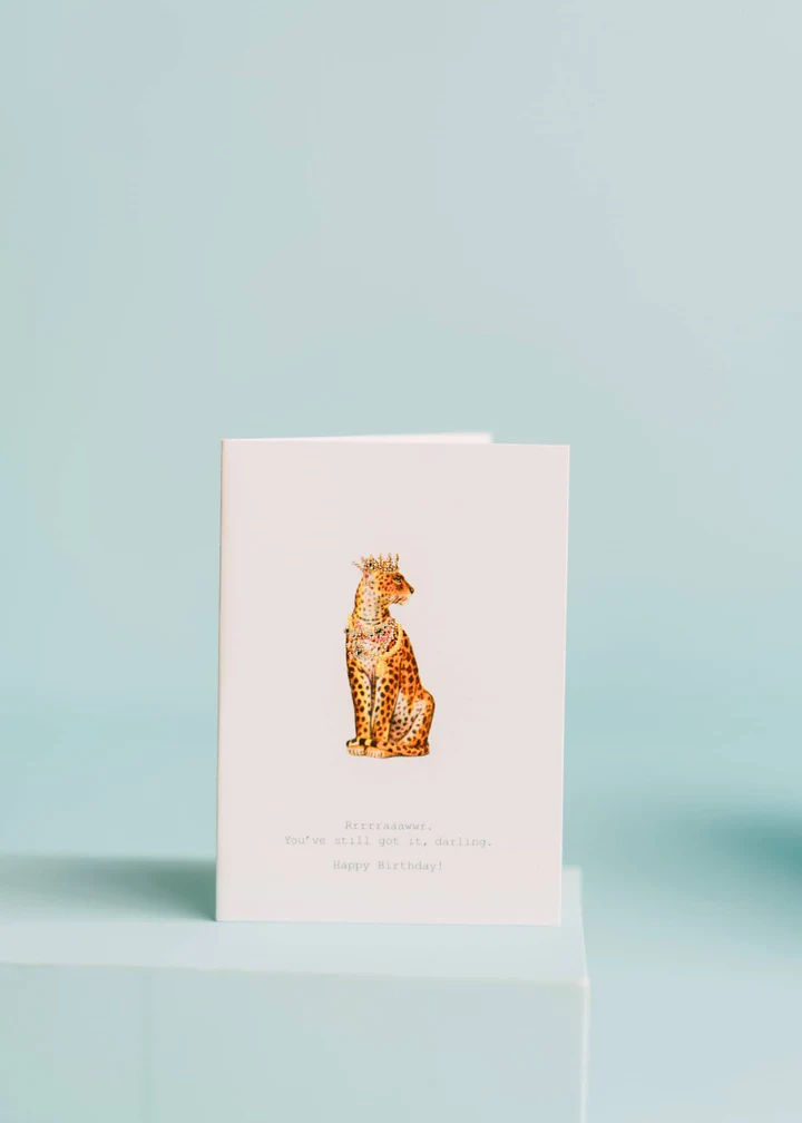 Cheetah Birthday Card