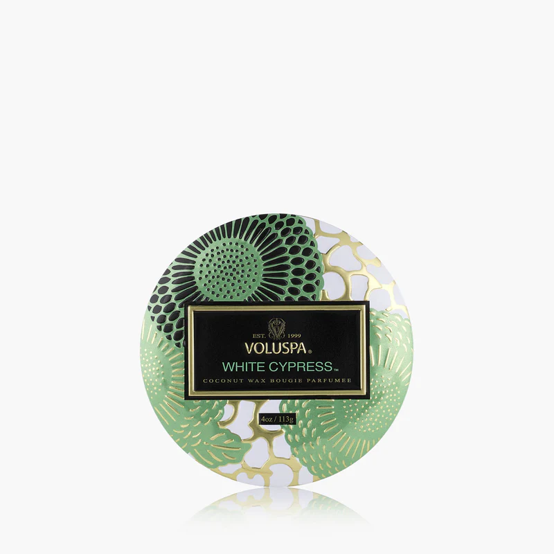 Voluspa White Cypress- Mini Tin