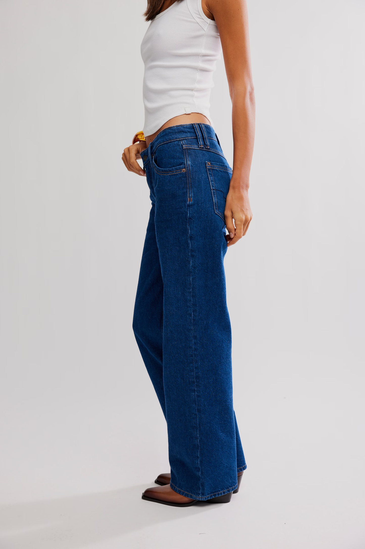 Free People Tennessee Low-Ride Boyfriend Jean-Rinse