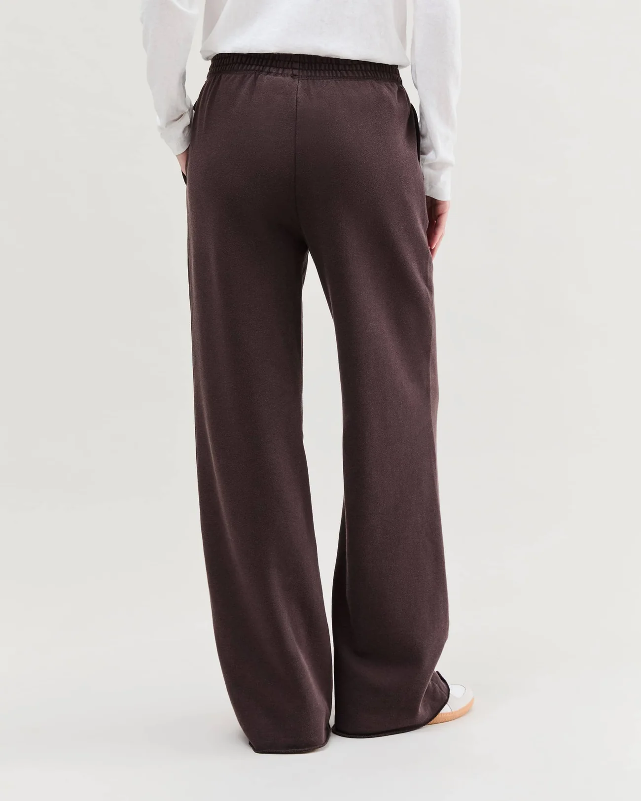 Richer Poorer Recycled Fleece Wide Leg Pant- Mineral Ganache