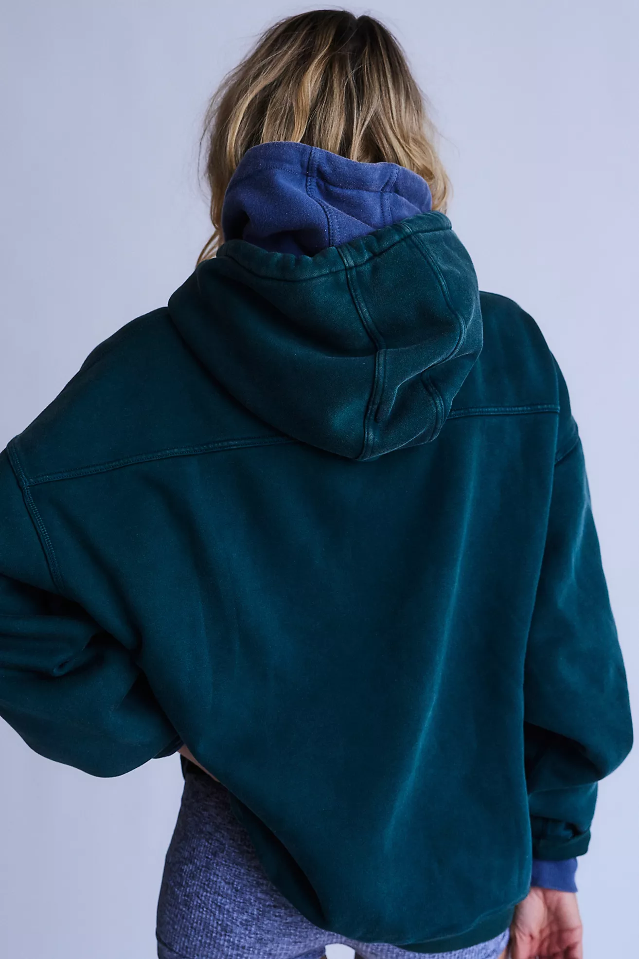 Free People Final Call Logo Hoodie- Evergreen