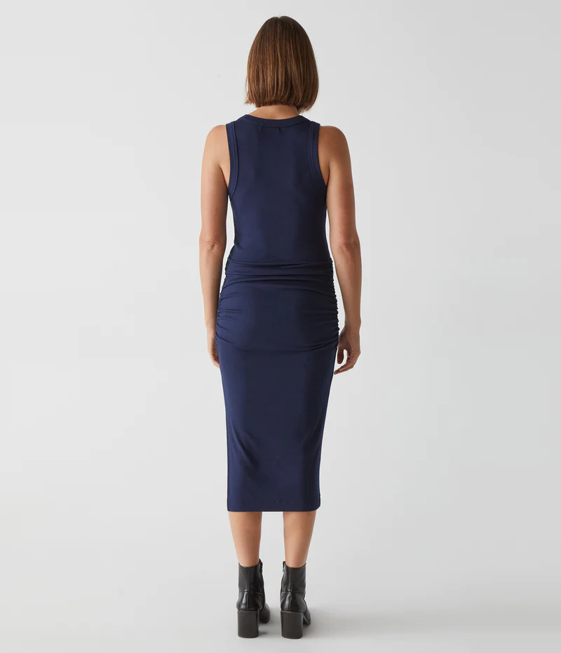 Michael Stars Wren Ribbed Dress- Nocturnal