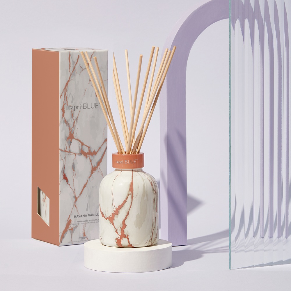 Capri Blue Havana Vanilla- Marble Petite Reed Diffuser