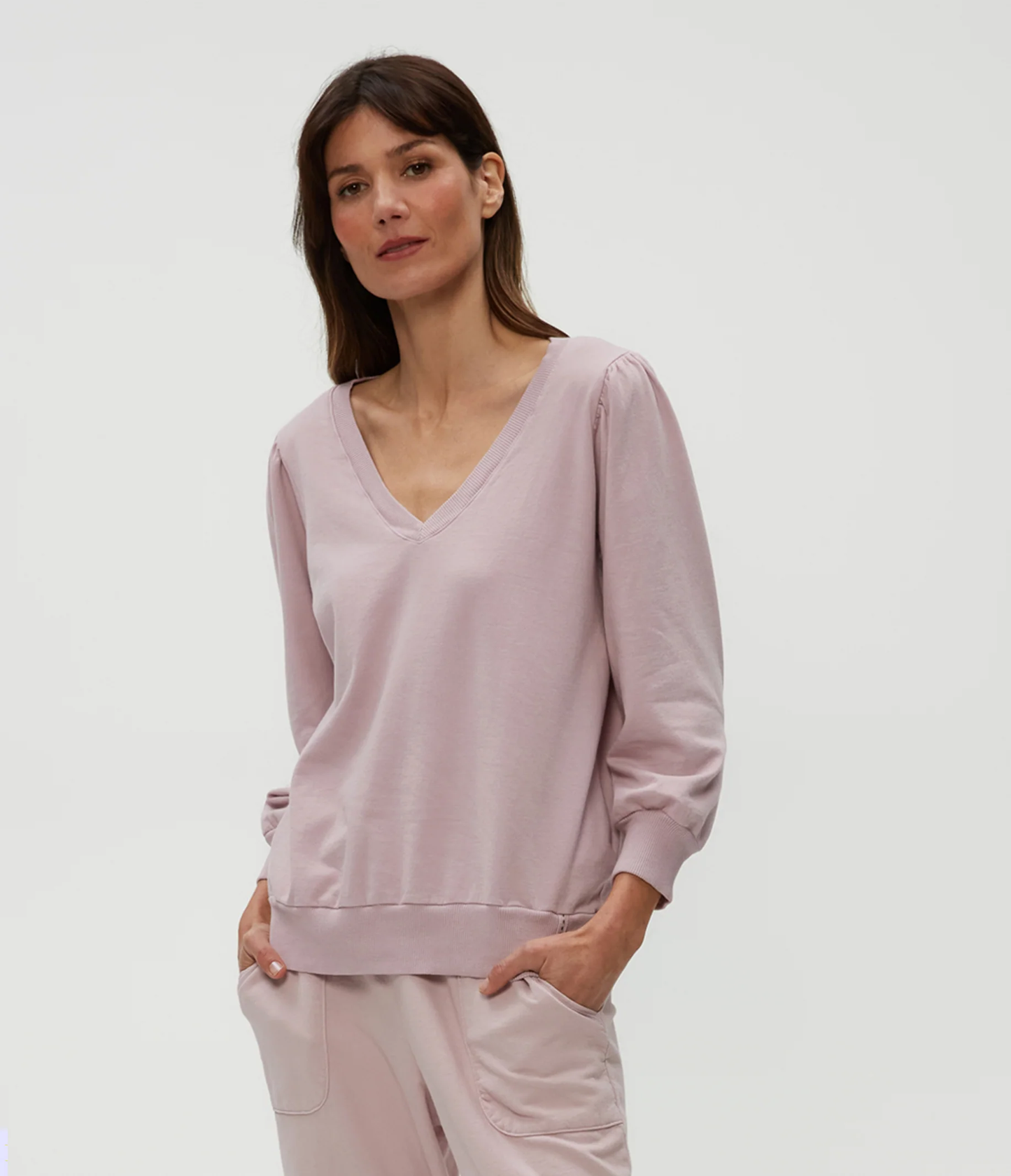 Michael Stars Kit V-Neck Sweatshirt