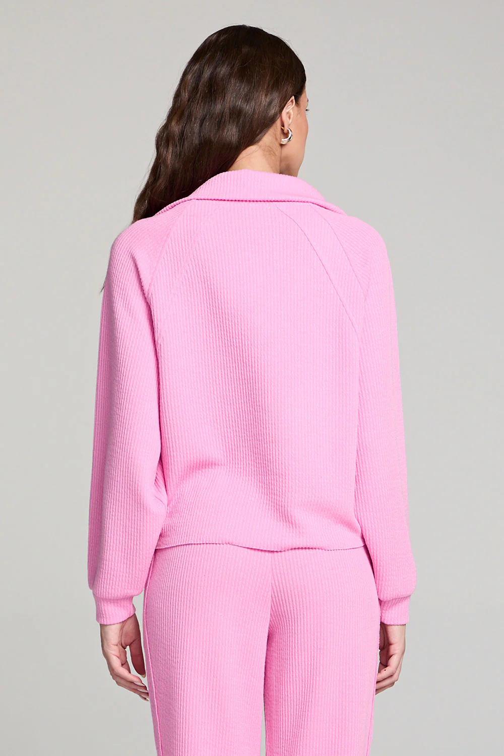 Saltwater Luxe Half Zip Raglan pullover- Punch