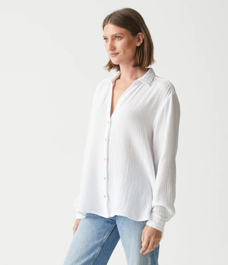 Michael Stars Leo Gauze Button Down Shirt