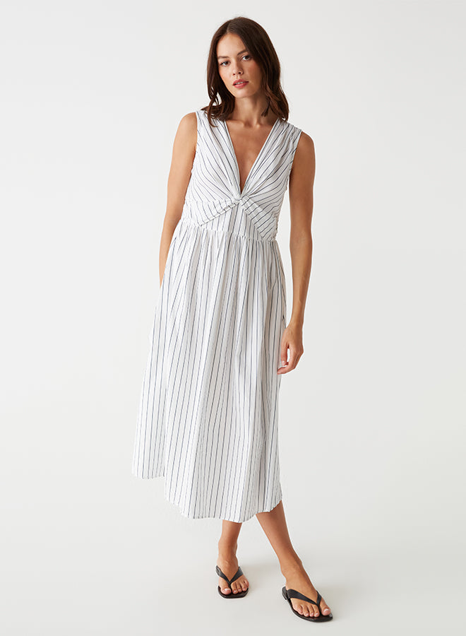 Michael Stars Penelopy Twist Front Midi Dress P E A C H E S Michael Stars Penelopy Twist Front Midi Dress P E A C H E S