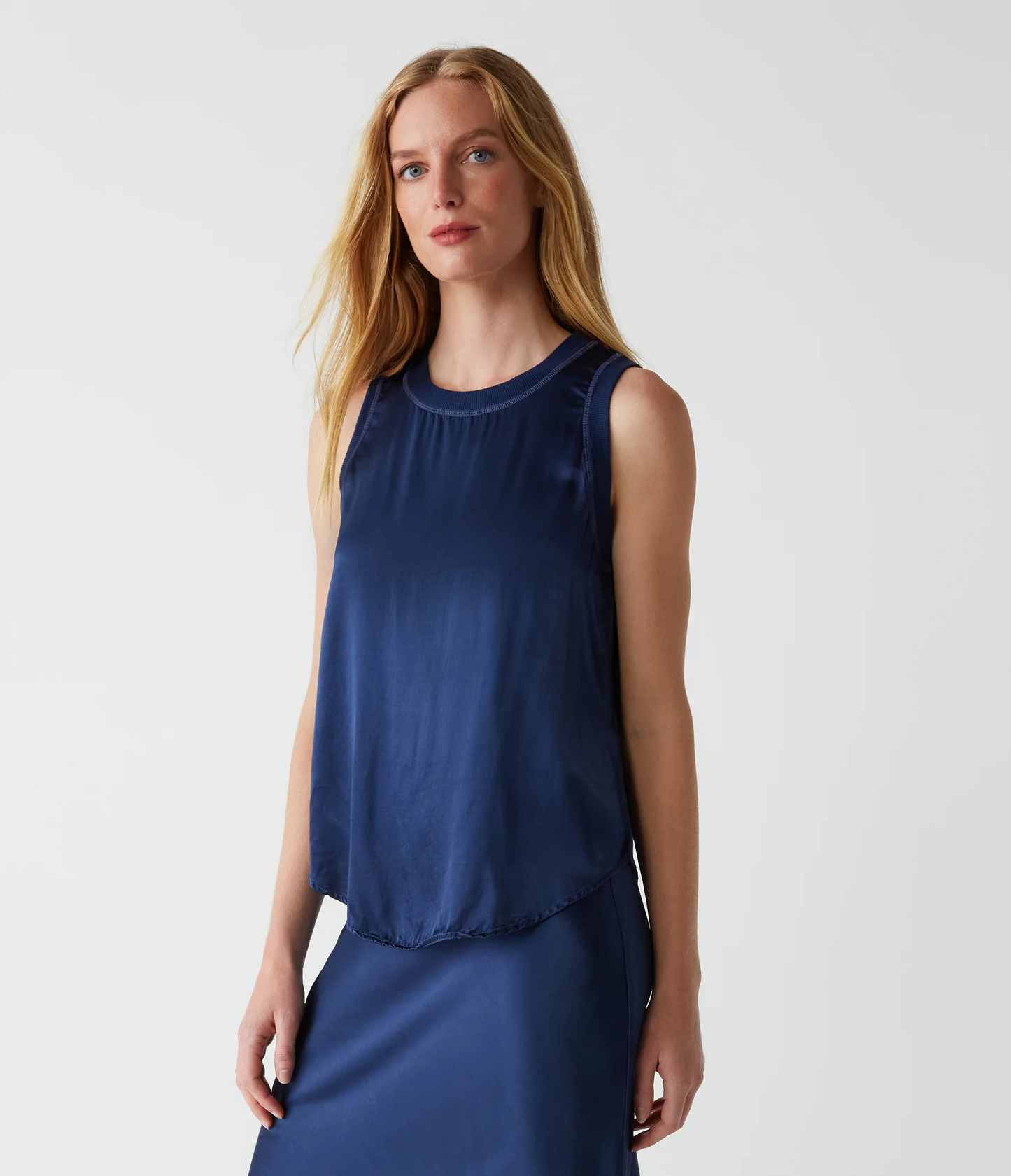 Michael Stars Shay Satin Tank- Nocturnal