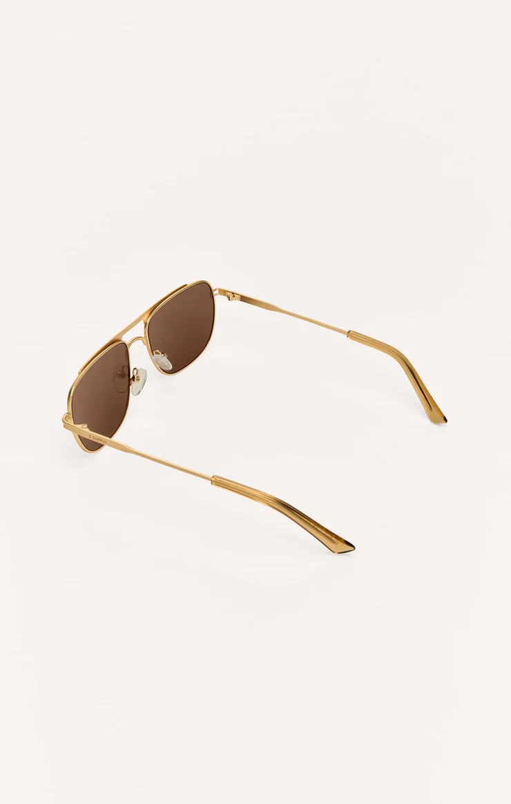 Z Supply Skyline Sunglasses- Gold Brown