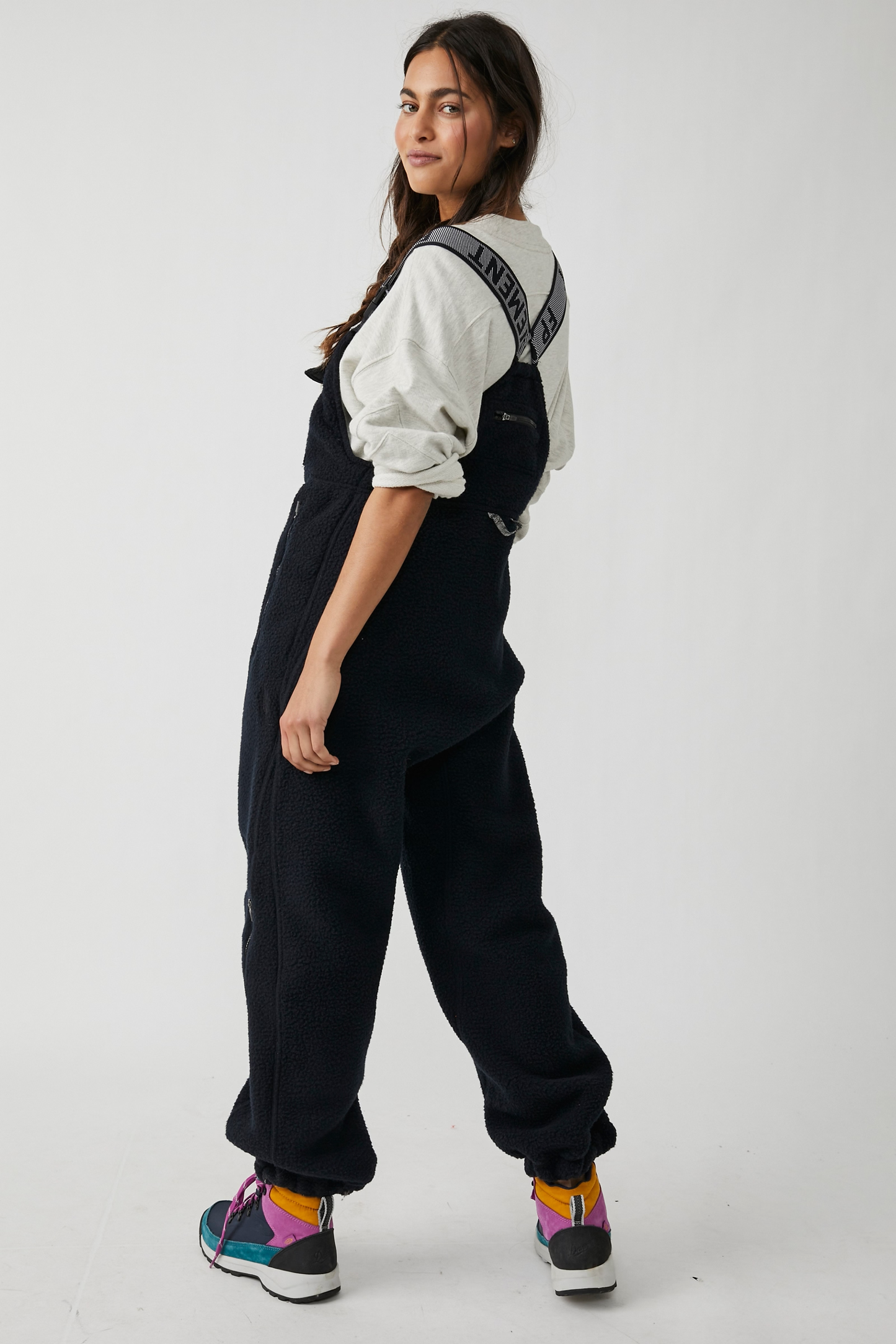 Free People Hit the Slopes Salopette- Black