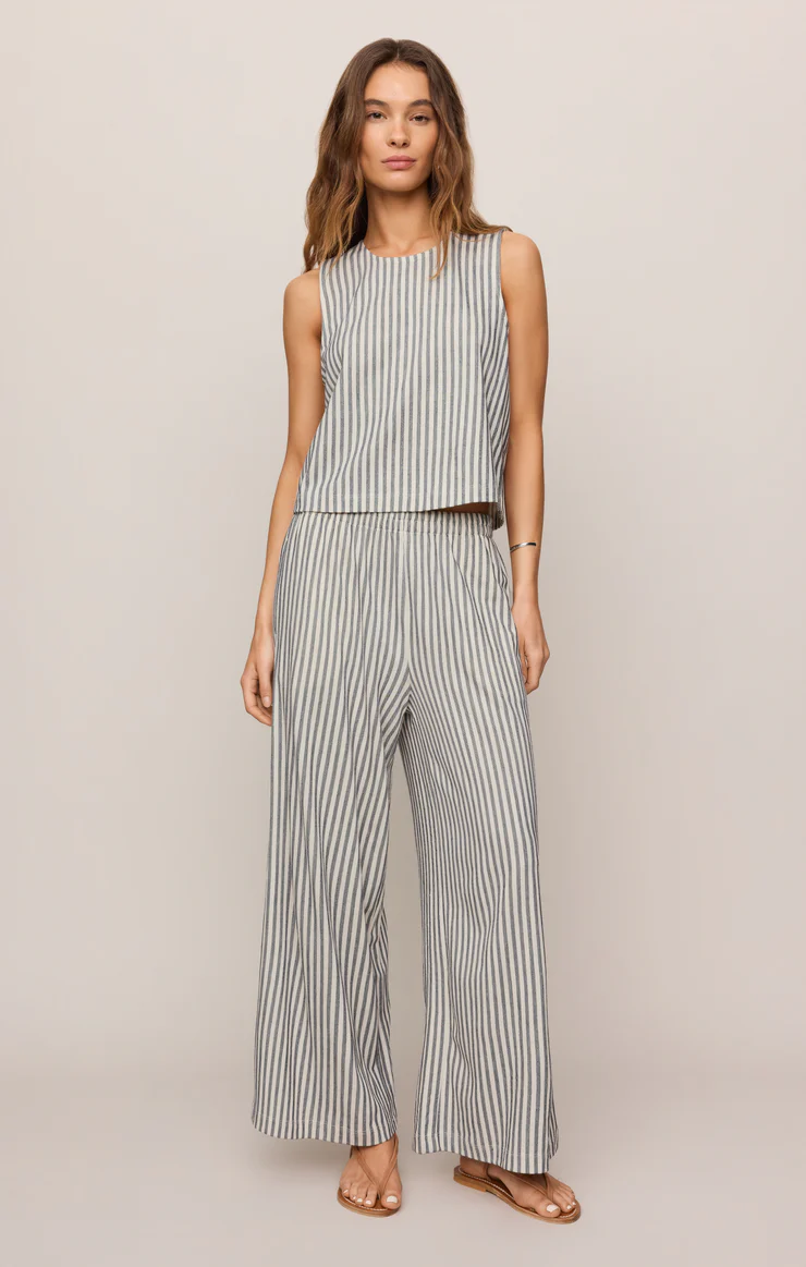 Z Suply Sloane Knit Stripe Tank Top- Eclipse
