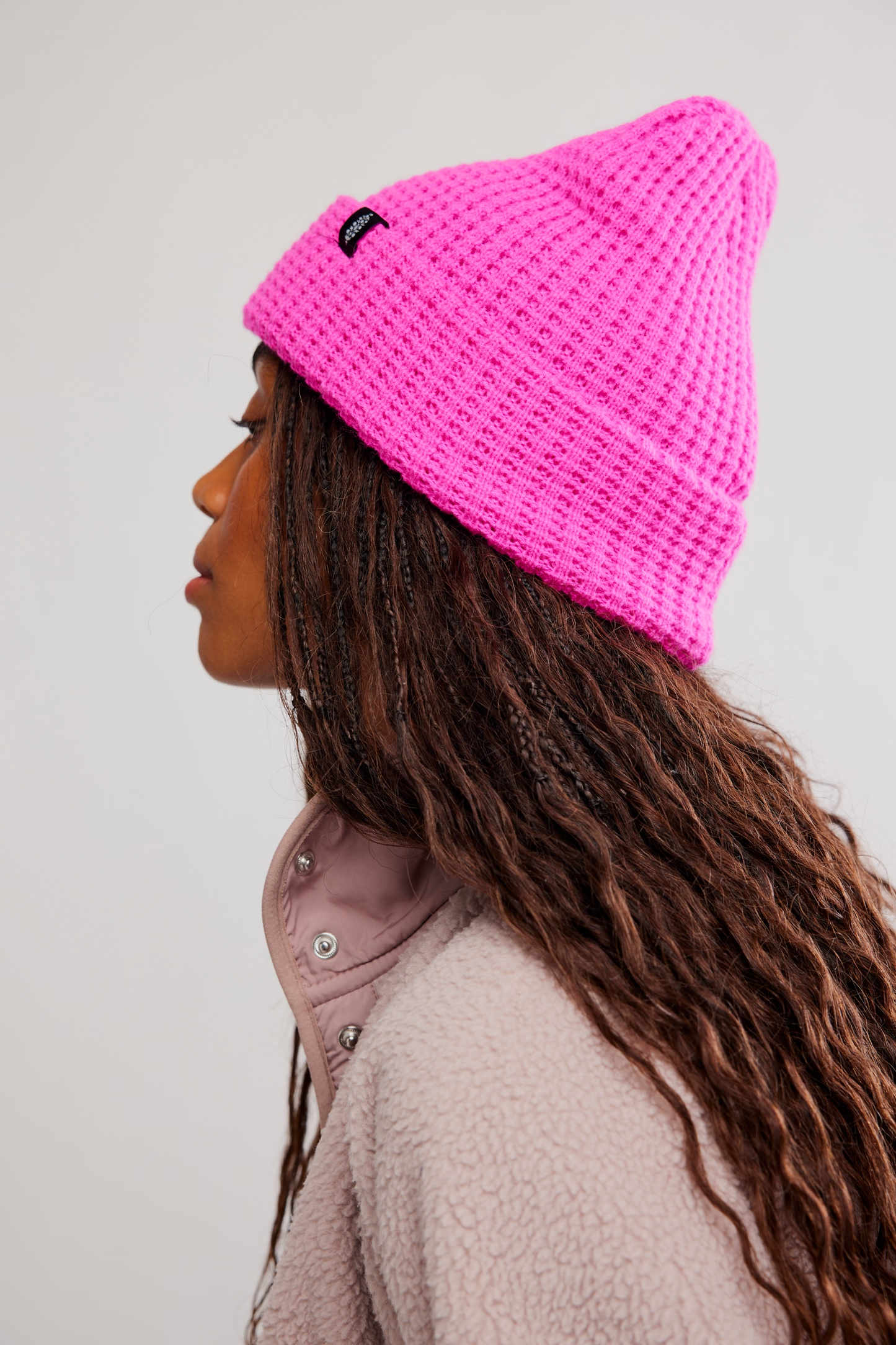 Free People Movement Cool Down Beanie- Fuchsia Flirt