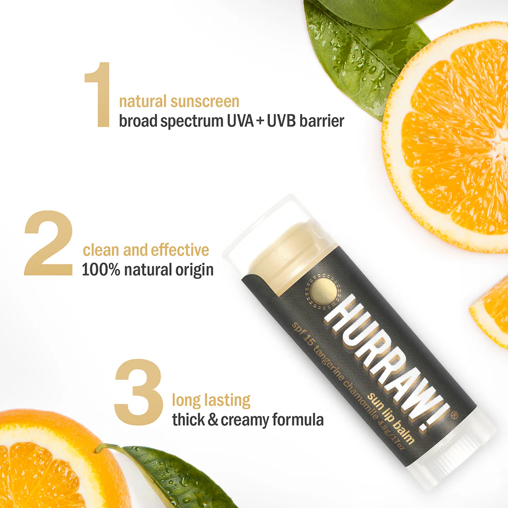 Hurraw! Premium Vegan Lip Balm- SPF15 Sun Lip Balm
