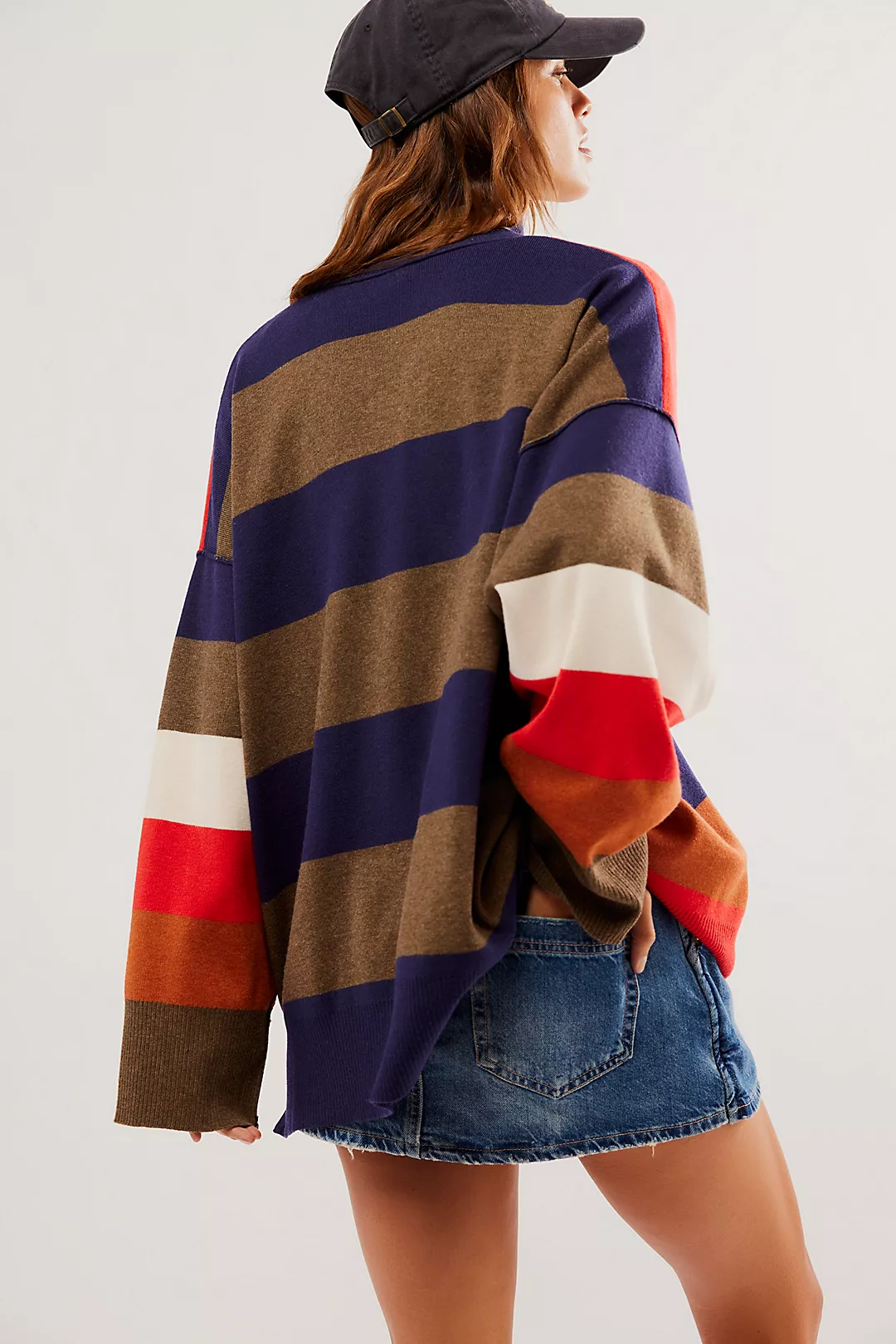 Free People Coastal Stripe Pullover- Set Sail Combo