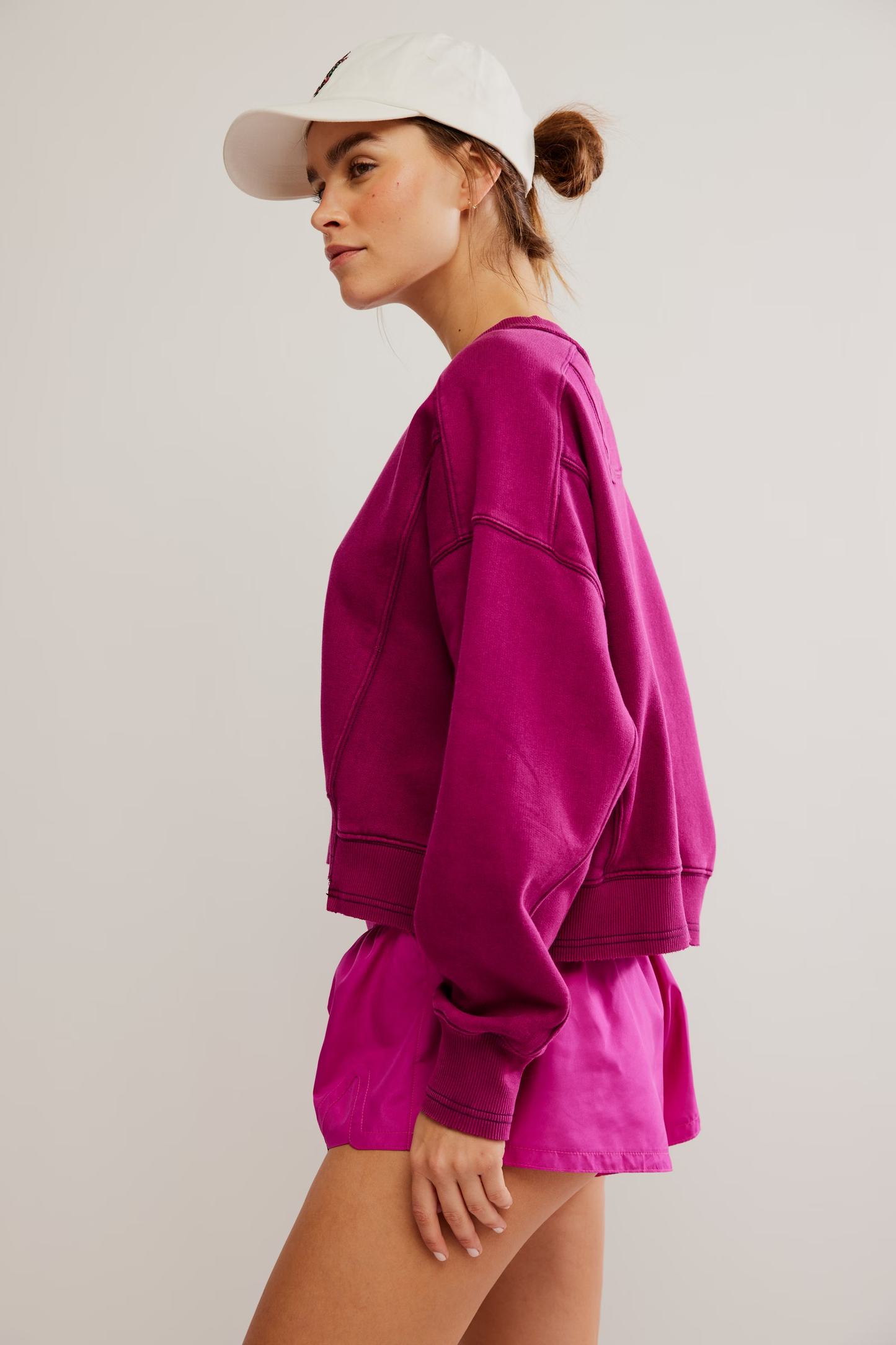 Free People Intercept Pullover- Berry Blitz
