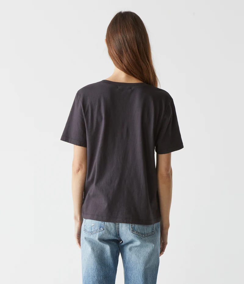 Michael Stars Daria Classic V-Neck Tee- Oxide