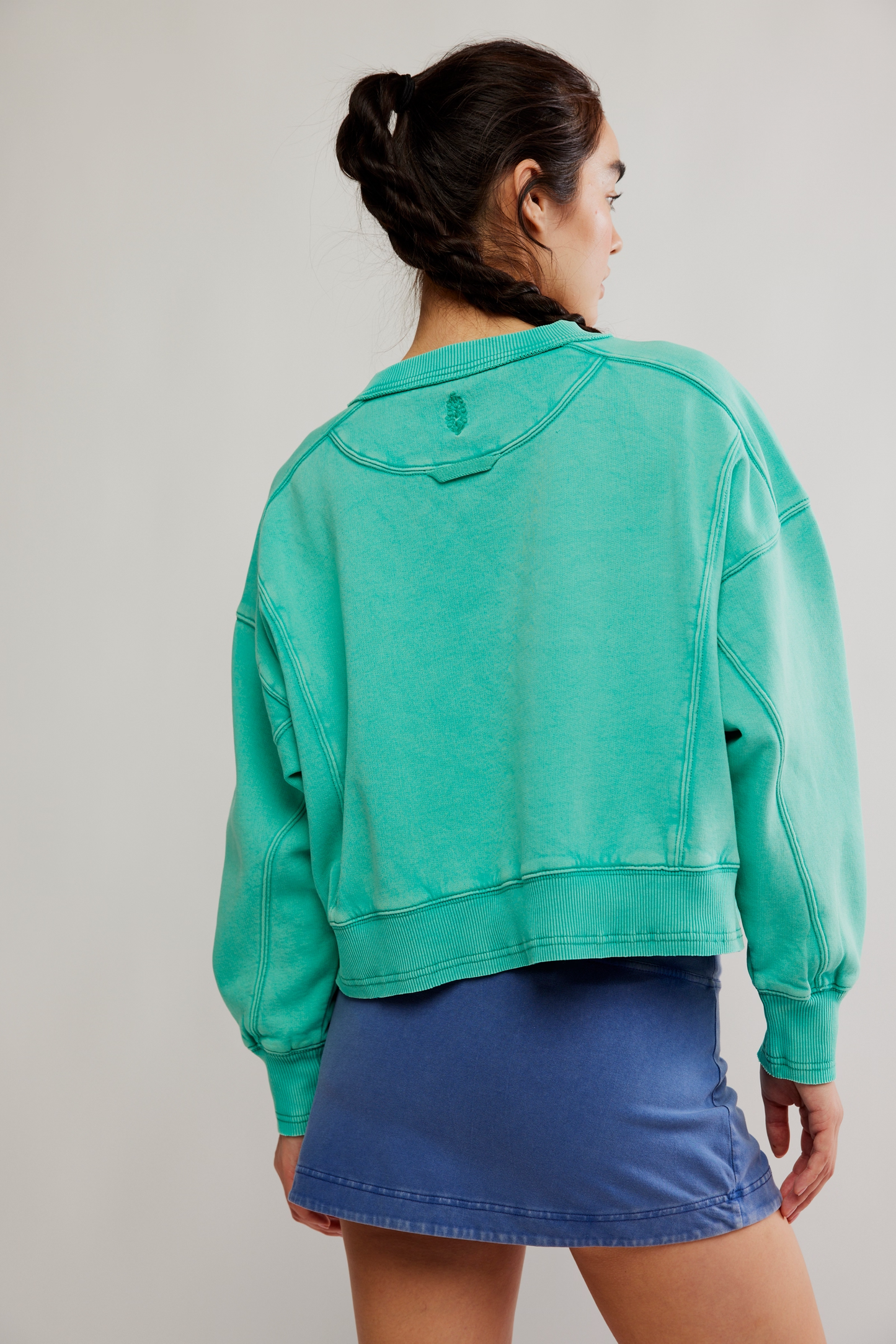 Free People Intercept Pullover- Seafoam