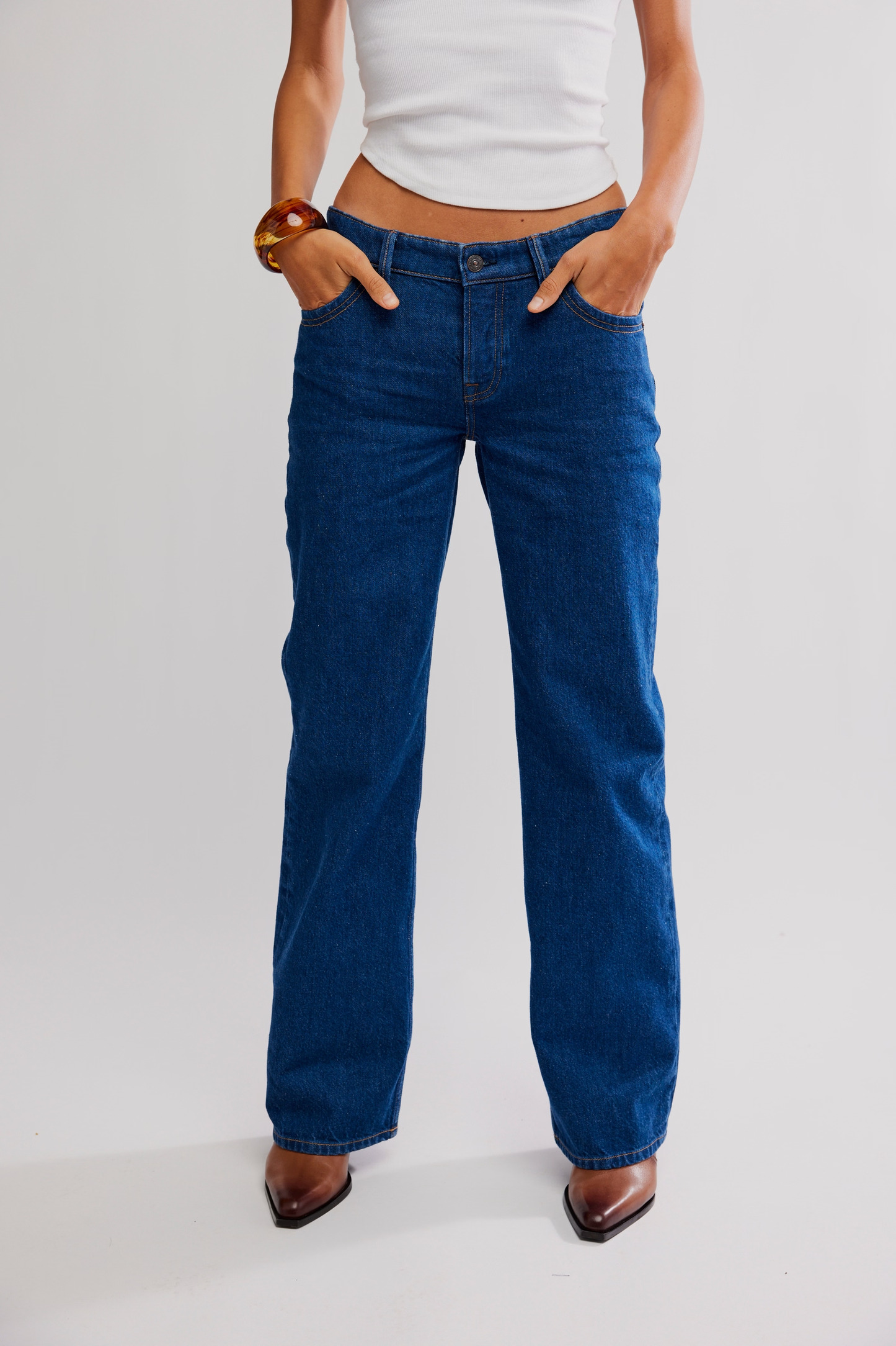 Free People Tennessee Low-Ride Boyfriend Jean-Rinse