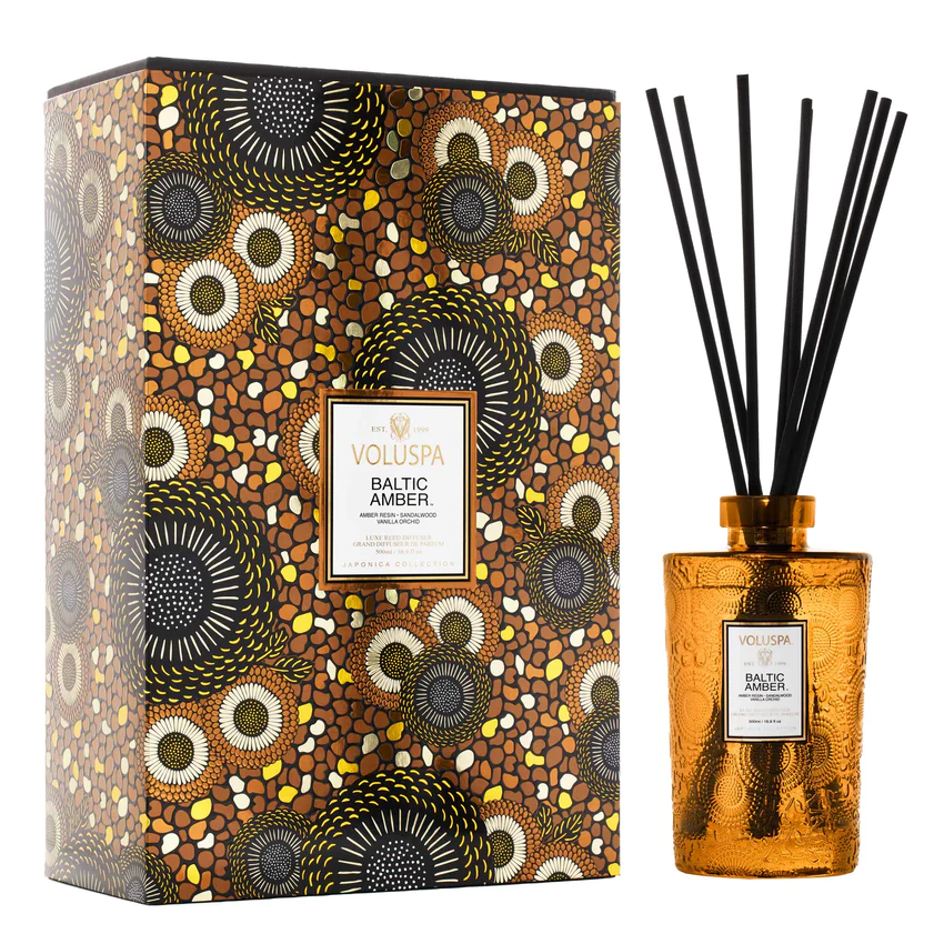 Voluspa Baltic Amber Luxe Reed Diffuser