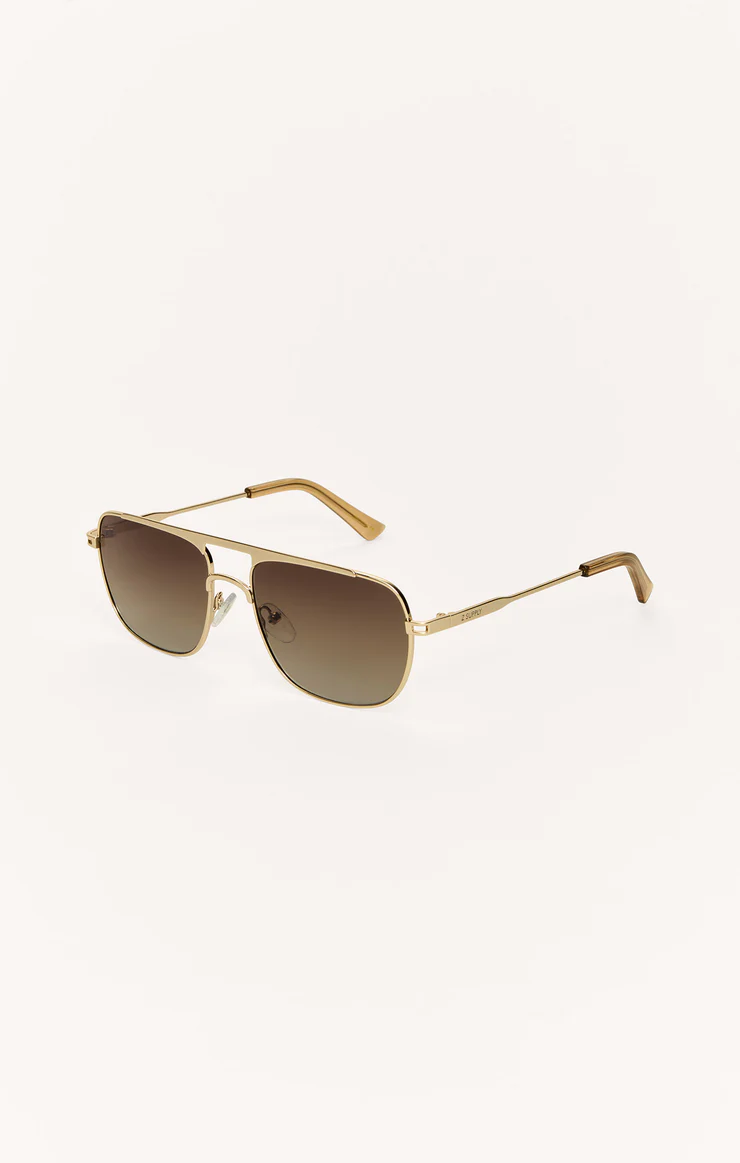 Z Supply Skyline Sunglasses- Gold Gradient