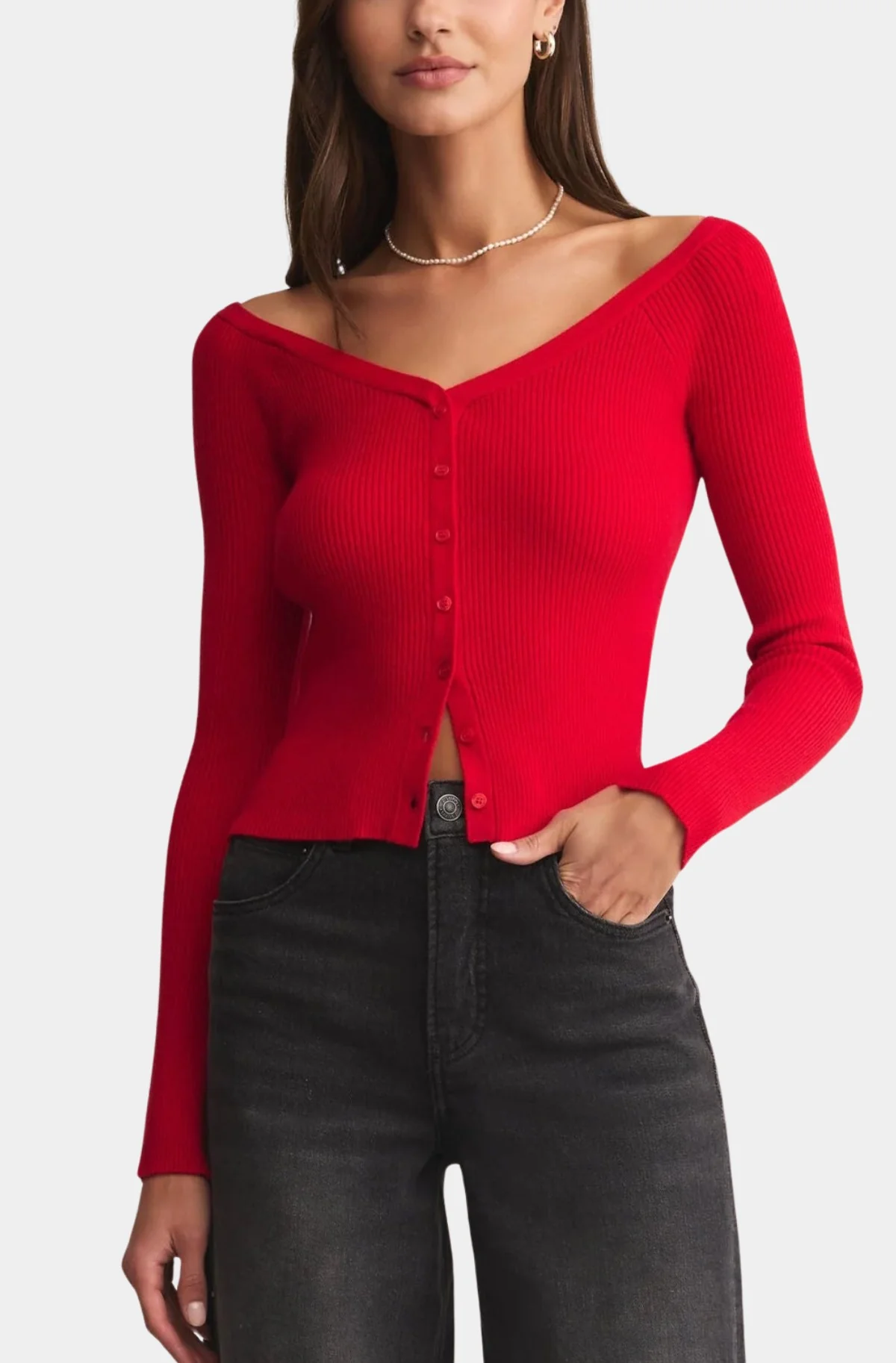 Z Supply Jovy Sweater Top- Festive Red