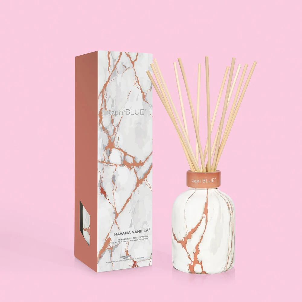 Capri Blue Havana Vanilla- Marble Petite Reed Diffuser